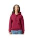 Mens Midweight Soft Touch Hoodie Cardinal Red Gildan-1