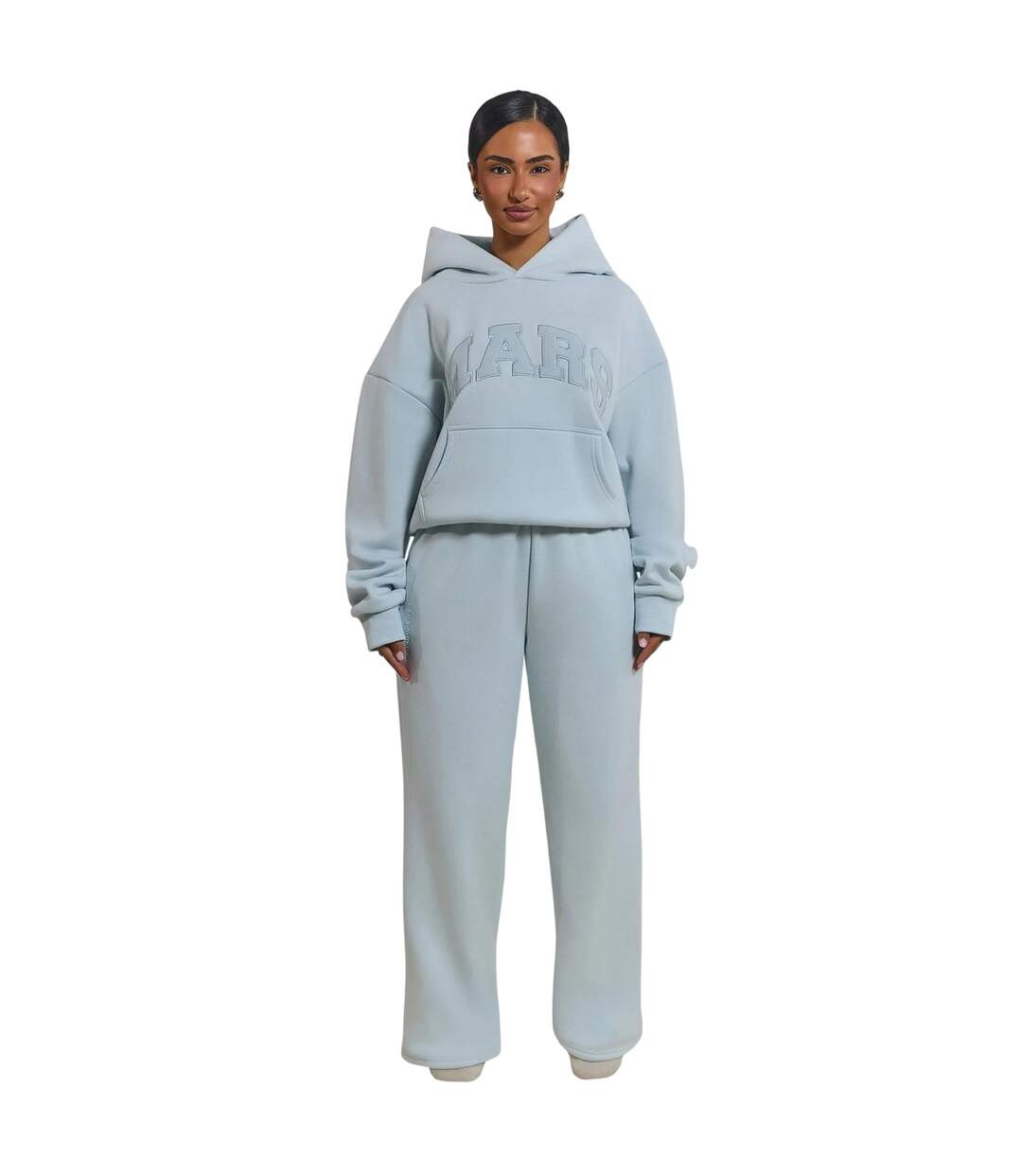 Womens/ladies Straight Leg Joggers Baby Blue Mars The Label-2