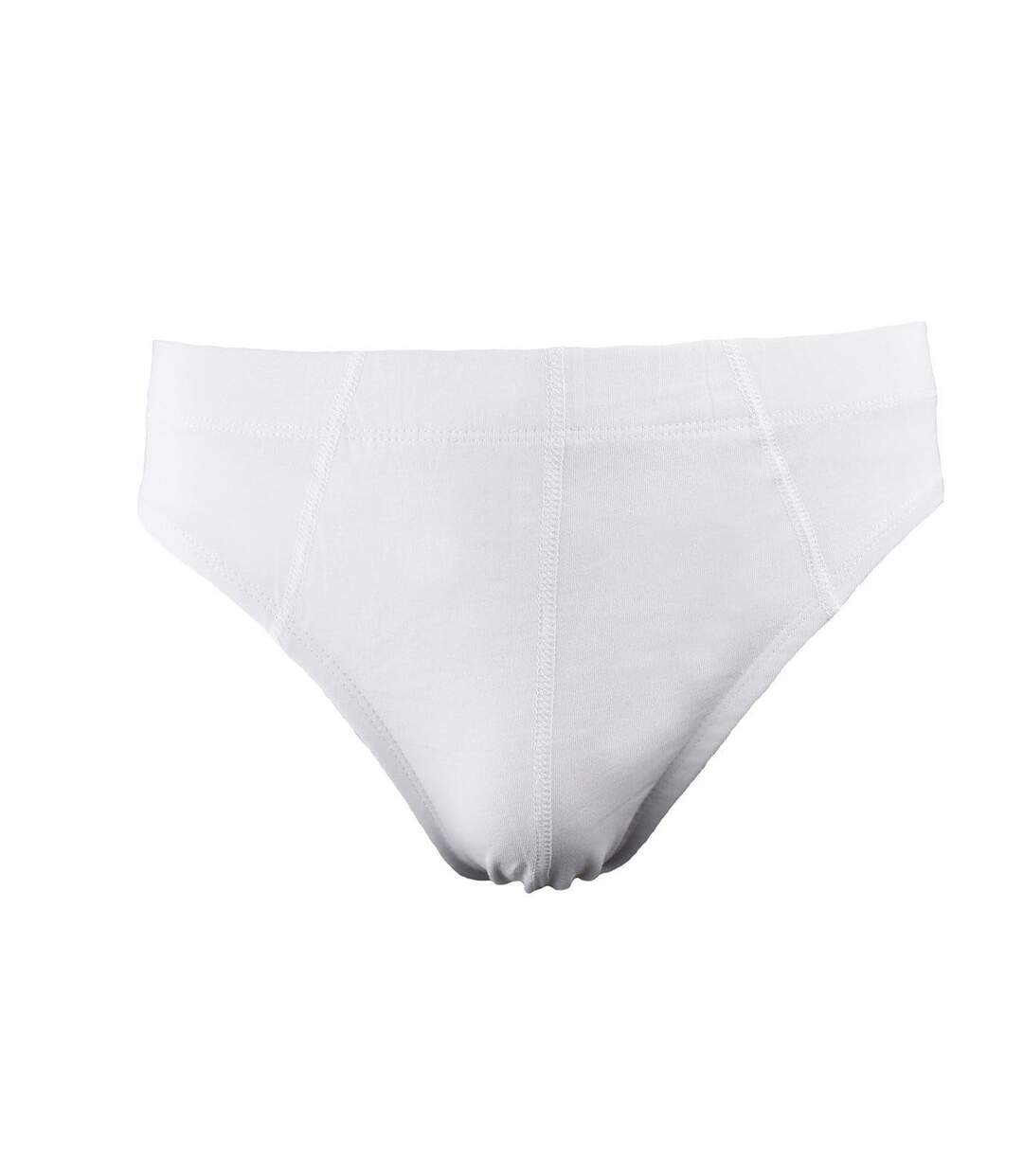 Pack Of 5  Mens Plain Briefs  White Donnay-2