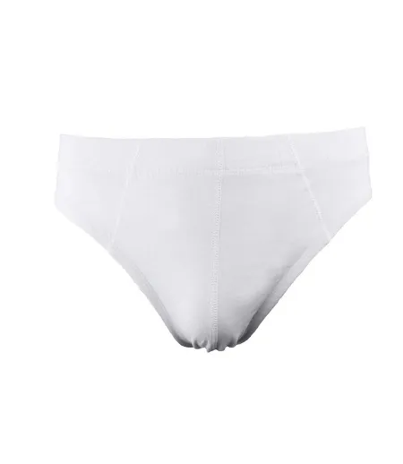 Pack Of 5  Mens Plain Briefs  White Donnay