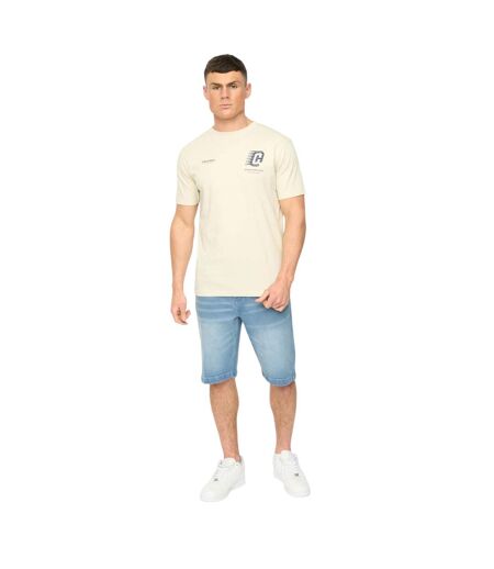 Mens Morville Cotton T-shirt Neutral Crosshatch