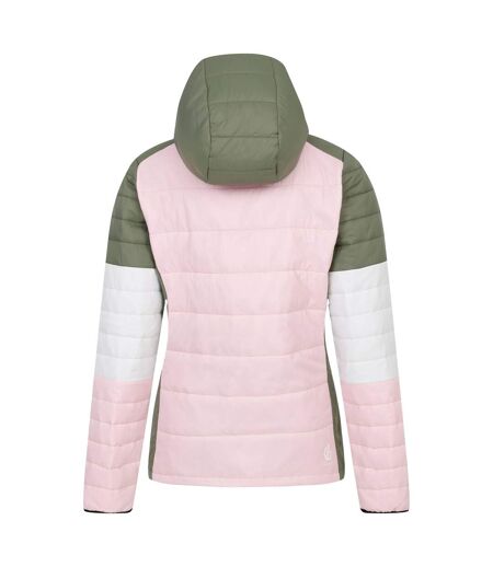 Womens/ladies Lively Padded Jacket Olivine Green Crystal Rose Dare 2B