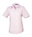Premier Short Sleeve Poplin Blouse/Plain Work Shirt (Pink)