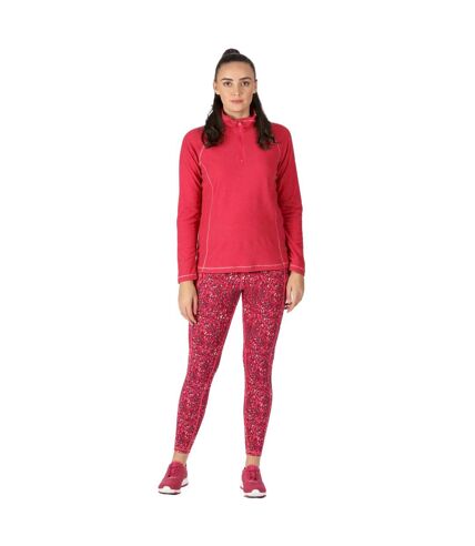 Great outdoors womens/ladies montes half zip fleece top pink potion Regatta