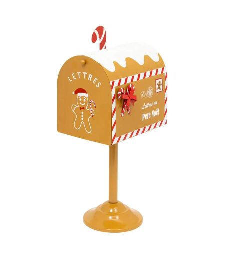 Boîte aux Lettres de Noël Pain d'Épice 31cm Marron