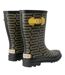 Womens/ladies Orla Kiely Spinning Flower Mid Calf Wellington Boots Olive Regatta-2
