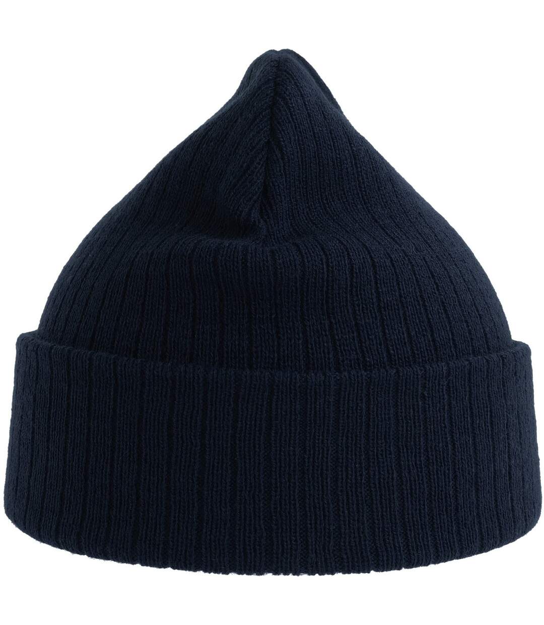 Unisex Adult Rio Ribbed Recycled Beanie Navy Atlantis-2