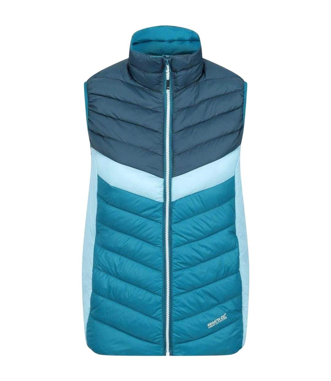 Veste Matelassée Sans Manches Motif/style Blocs De Couleurs Harrock Femme Bleu Sarcelle Foncé Bleu Sarcelle Sombre Regatta-1
