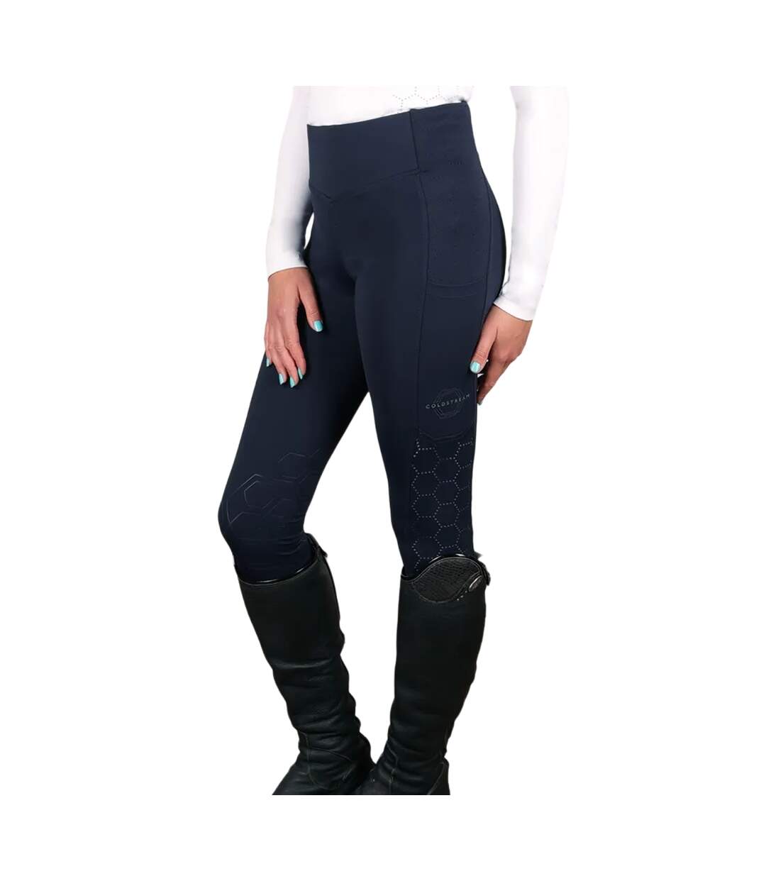 Collant d'équitation ecclaw elite compression femme bleu marine Coldstream