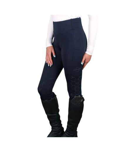 Womens/ladies ecclaw elite compression horse riding tights navy Coldstream