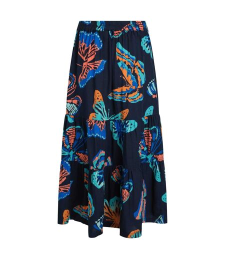 Jupe mi-longue cassis liva femme bleu foncé Weird Fish