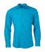 chemise popeline manches longues - JN678 - homme - bleu turquoise