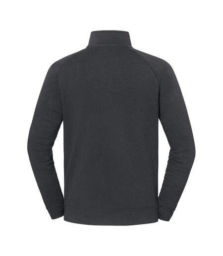 Sweat Uni À Col Montant Zippé Iconic Premium Homme Anthracite Fruit Of The Loom