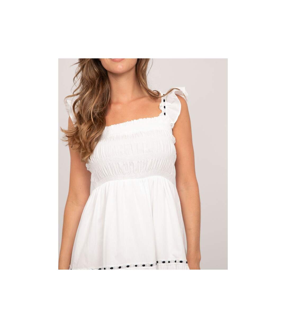 Robe longue bohème bustier smocké IRMINA - Dona X Lisa-3