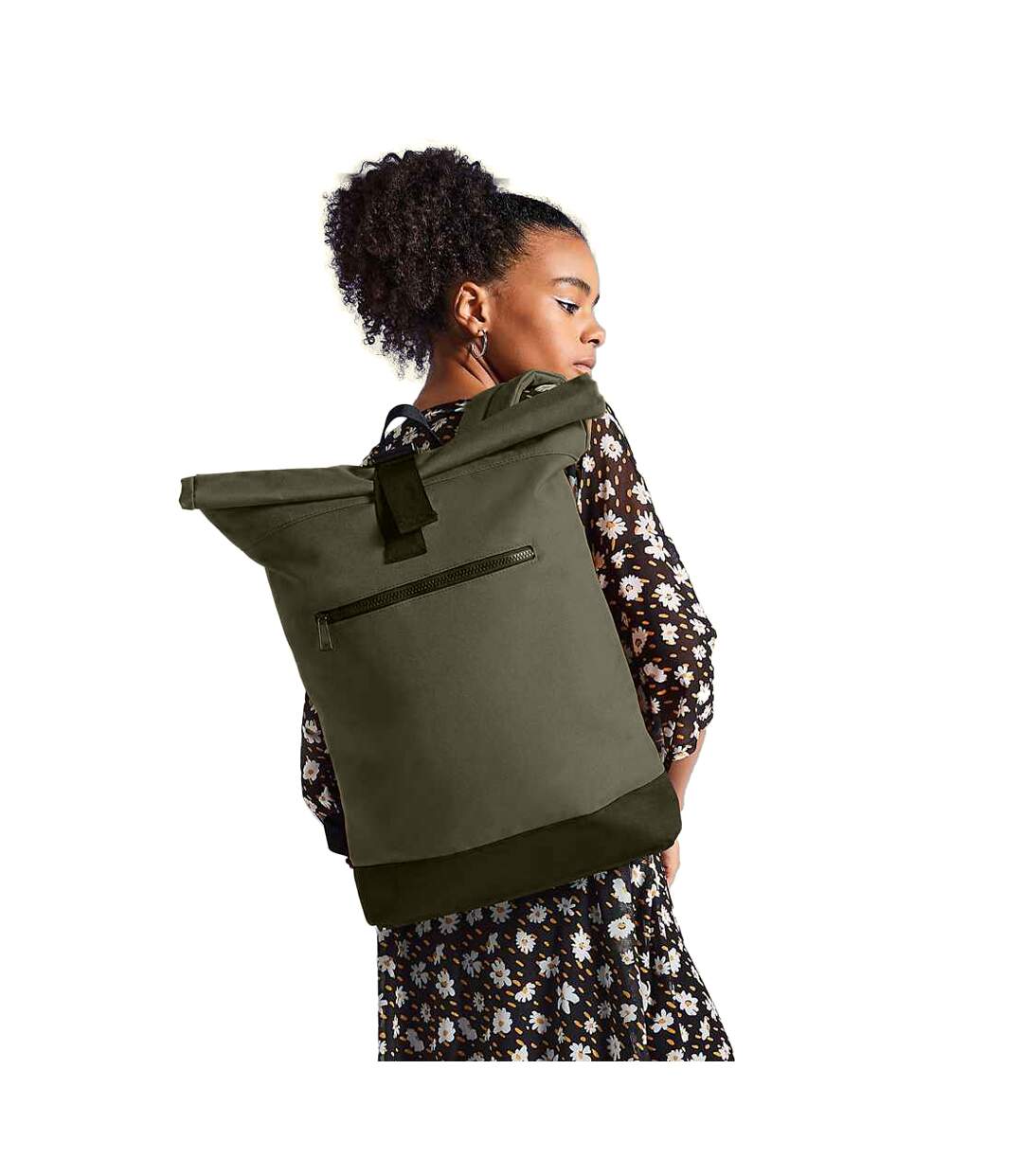 Sac à dos taille unique vert kaki Bagbase