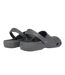 Mens Flat Clogs Charcoal Hot Tuna-2