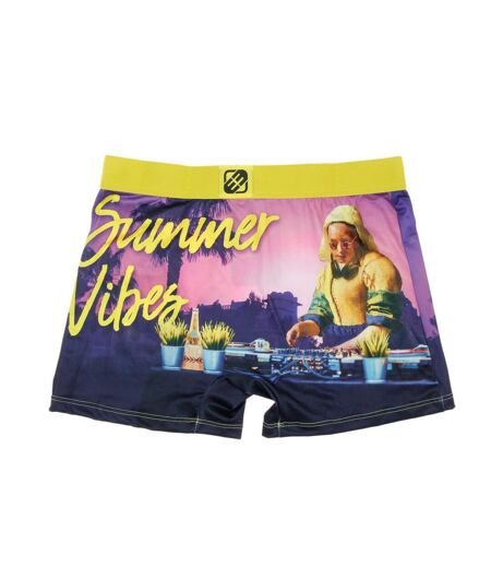 Boxer violet/jaune à imprimés homme freegun vib - l