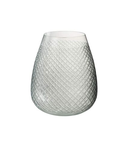 Paris Prix - Vase Design En Verre carreaux 25cm Transparent