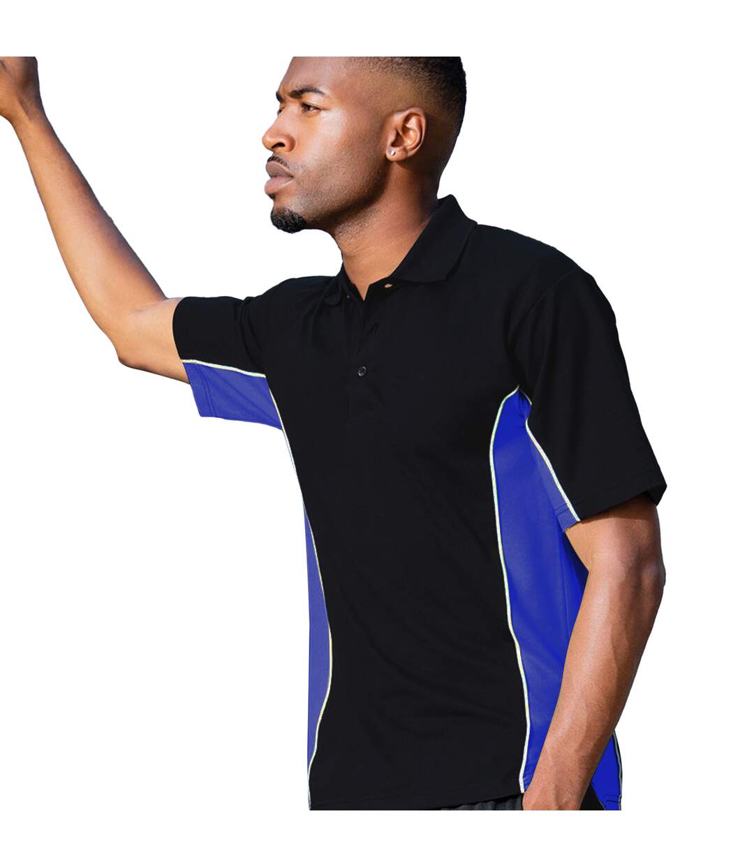 Polo à manches courtes homme noir/bleu roi/blanc GAMEGEAR-2