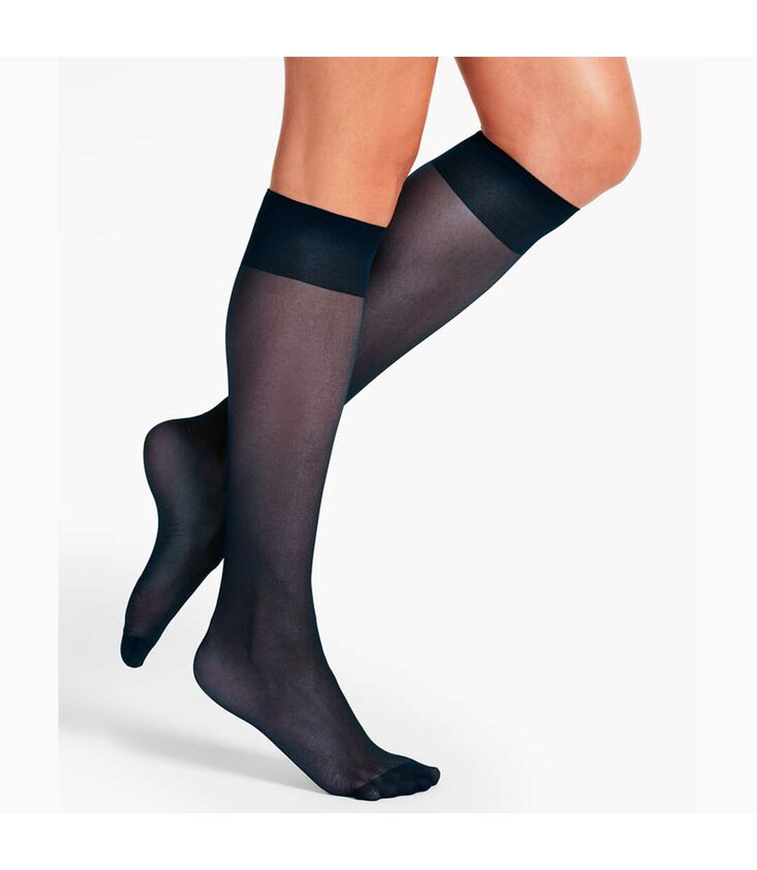 Silky Womens/Ladies Smooth Knit Knee Highs (2 Pairs) (Black) - UTLW251-1