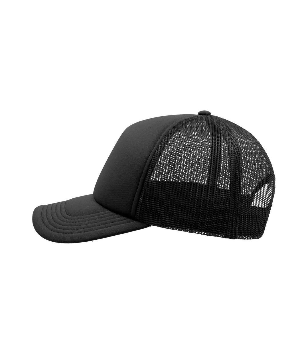 Casquette style trucker rapper mixte noir / noir Atlantis-3