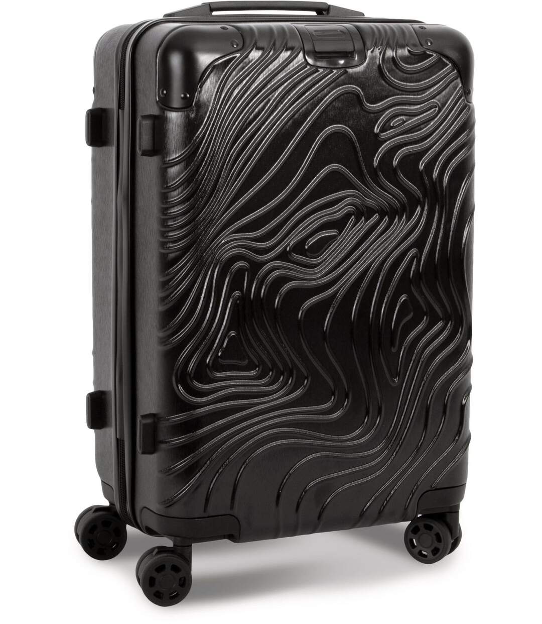 Valise cabine rigide trolley 4 roues - 50 litres - KI0838 - noir