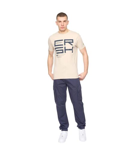 T-shirt Squarebox Homme Gris Pâle Crosshatch