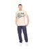 T-shirt Squarebox Homme Gris Pâle Crosshatch-1