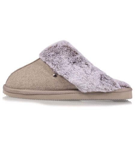 Isotoner Chaussons Mules femme cuir