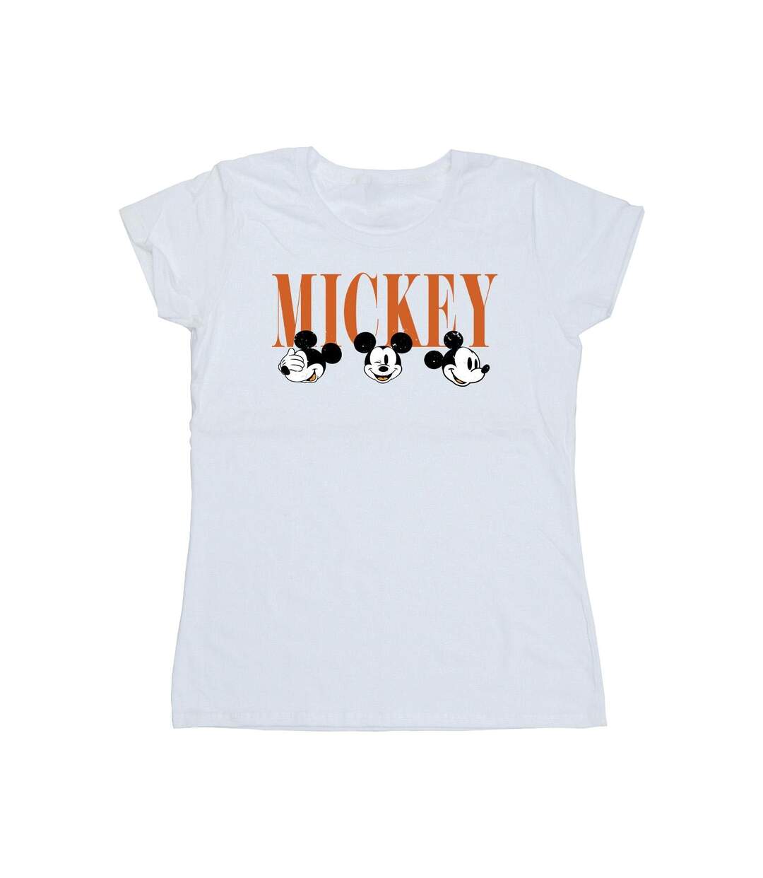Disney T-shirt en coton Femme/Femme Mickey Mouse Faces (Blanc) - UTBI33632-1