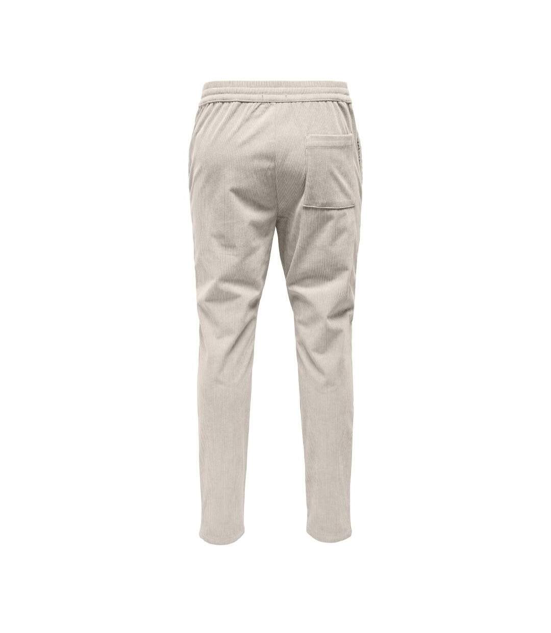 Pantalon fluide beige clair homme only & sons linus-2