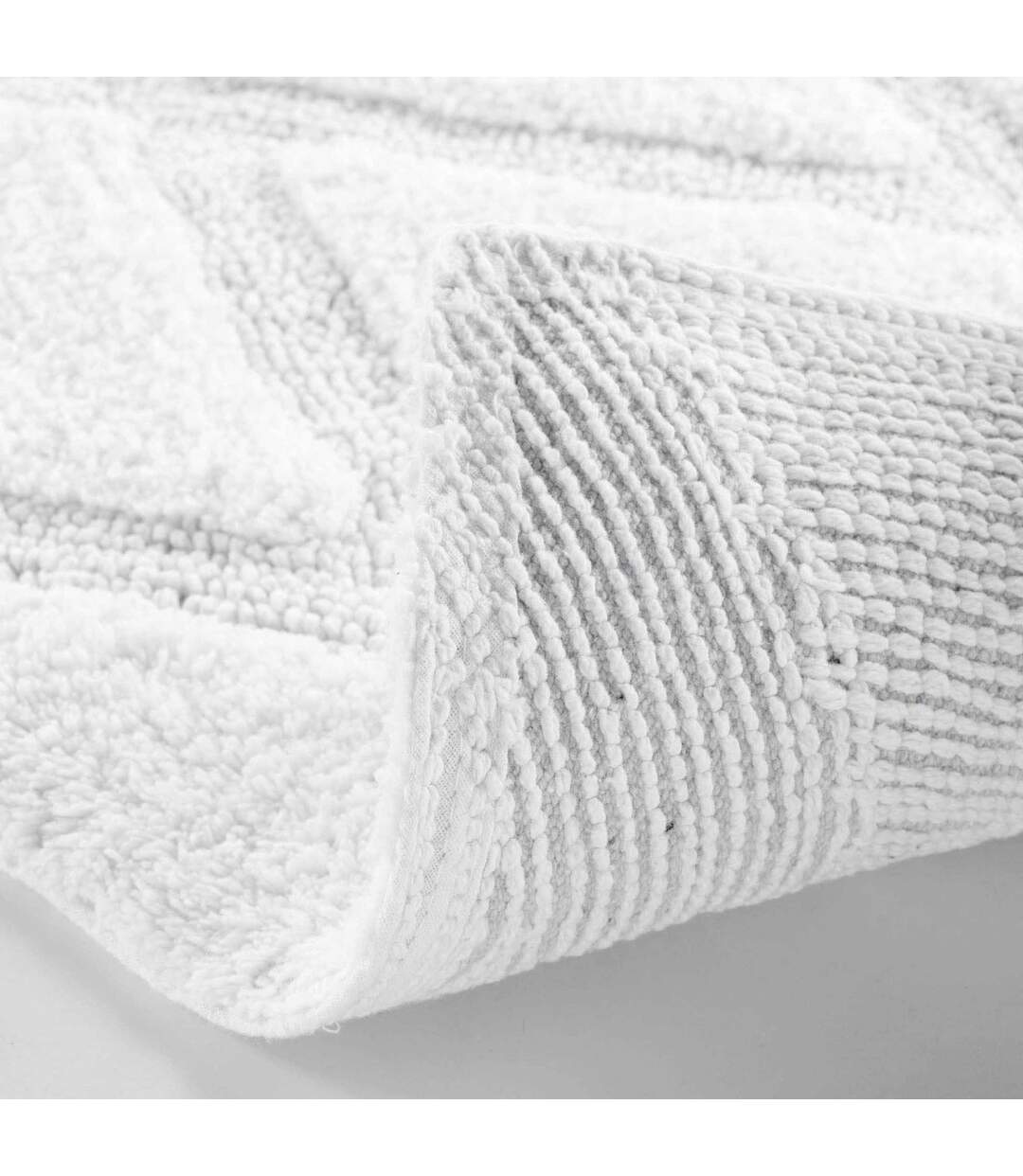 Tapis de Bain Tufté Thais 50x80cm Blanc-4