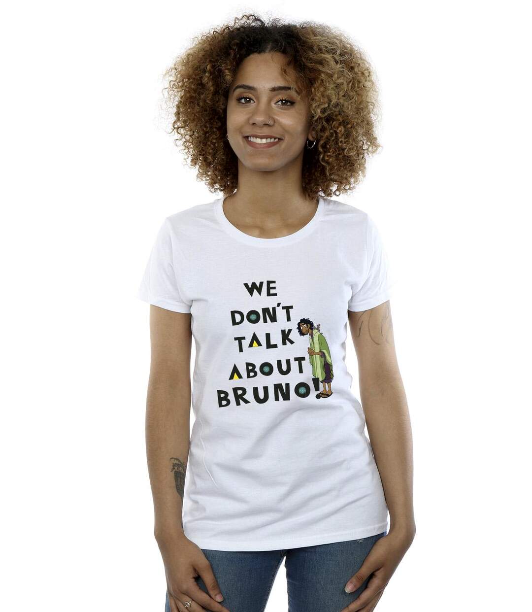 Disney - T-shirt ENCANTO WE DONT TALK ABOUT BRUNO BOY - Femme (Blanc) - UTBI19595-2