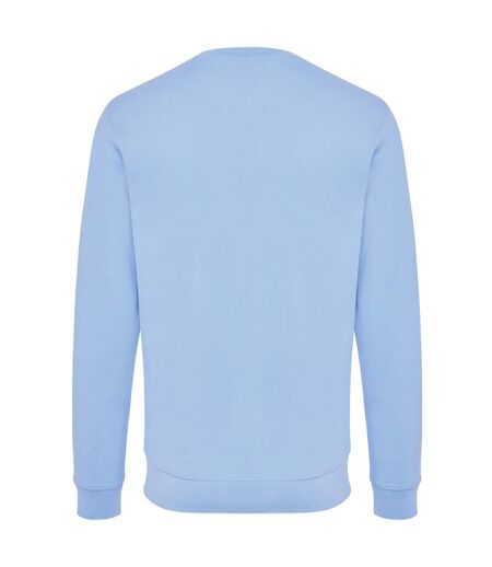 Unisex adult zion recycled cotton crew neck sweatshirt sky blue Iqoniq