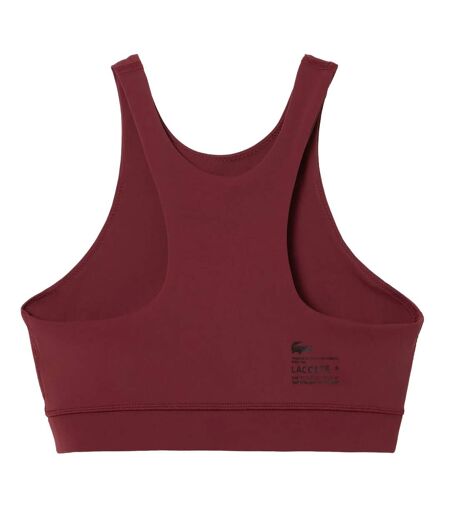 Brassière de sport femme bordeaux Lacoste