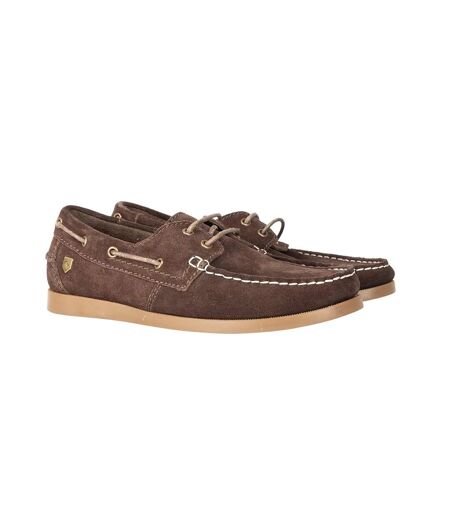 Womens/ladies Savona Calf Suede Deck Shoes Chocolate Hy