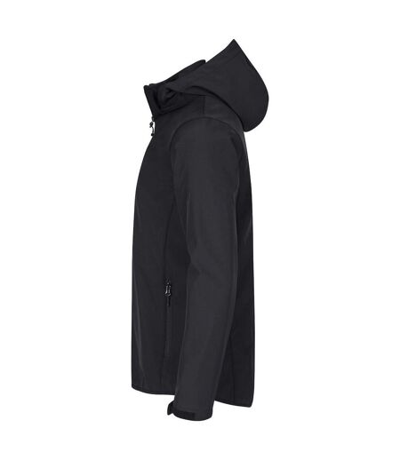 Mens Classic Soft Shell Jacket Black Clique