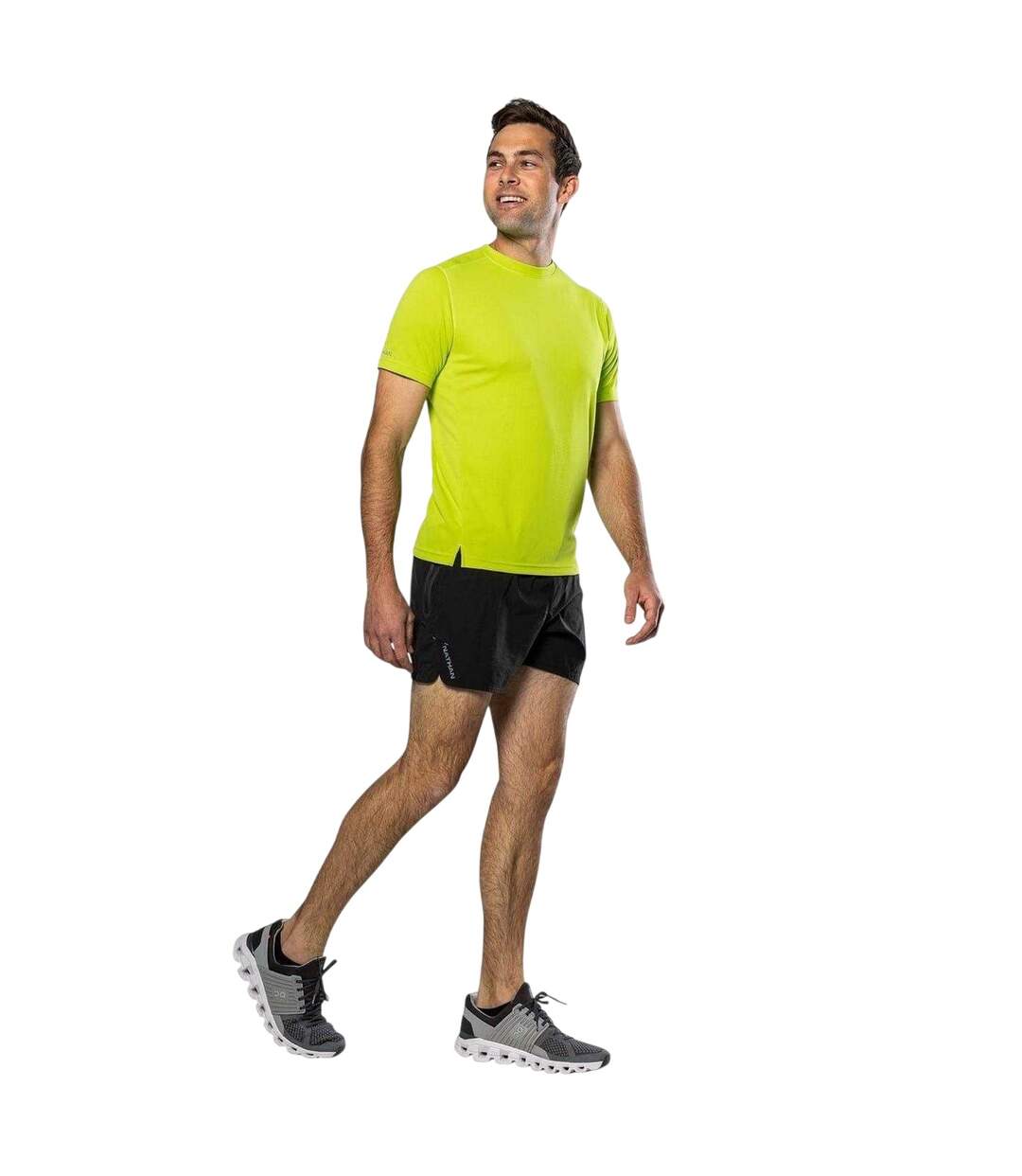 Mens Rise Regular Short-sleeved T-shirt Bright Lime Nathan-1