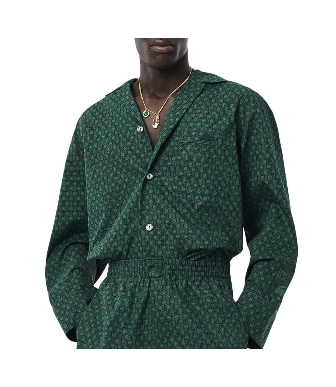 Chemise verte homme lacoste runway-1