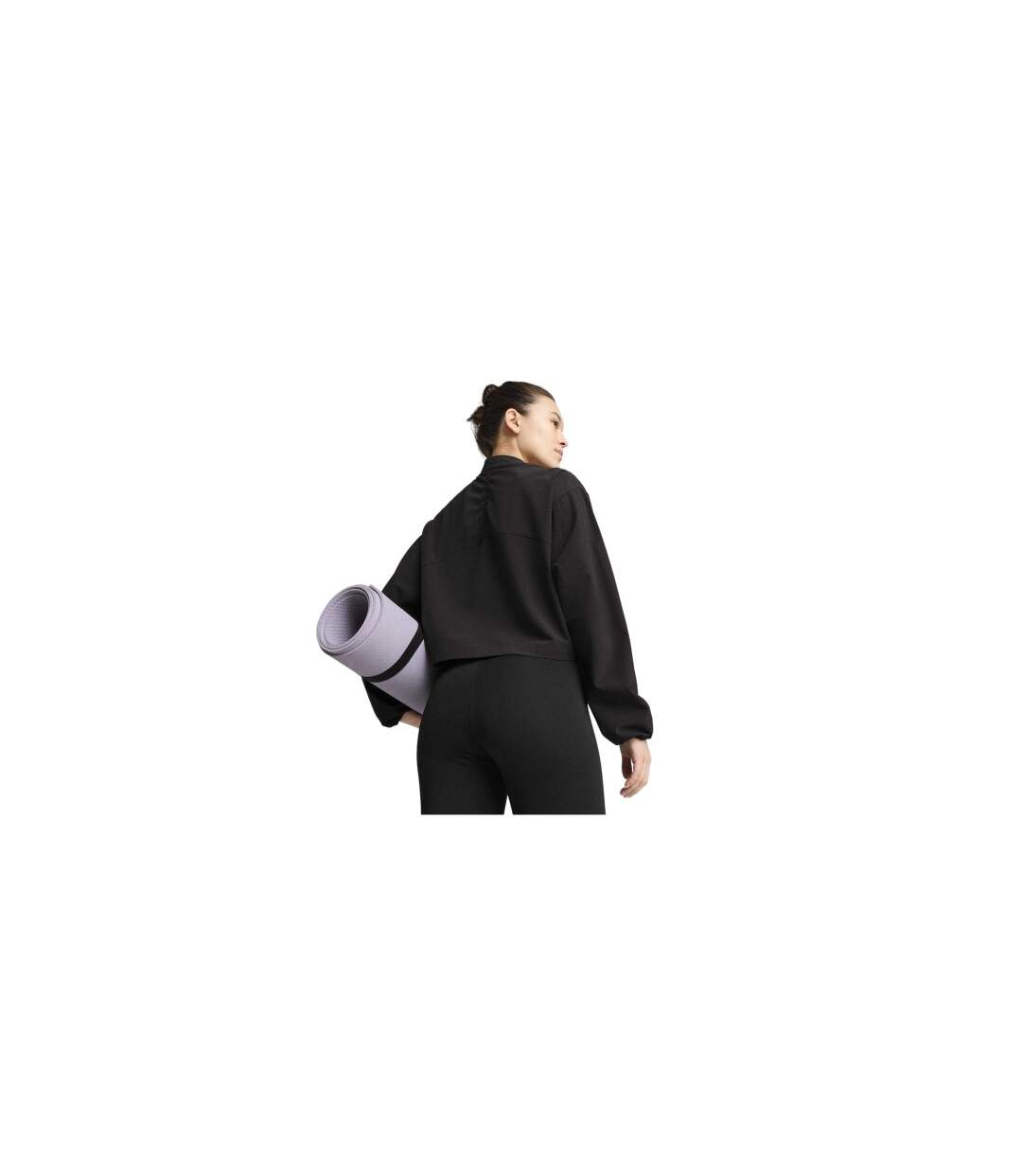 Womens/ladies Crop Sweatshirt  Black Puma-1