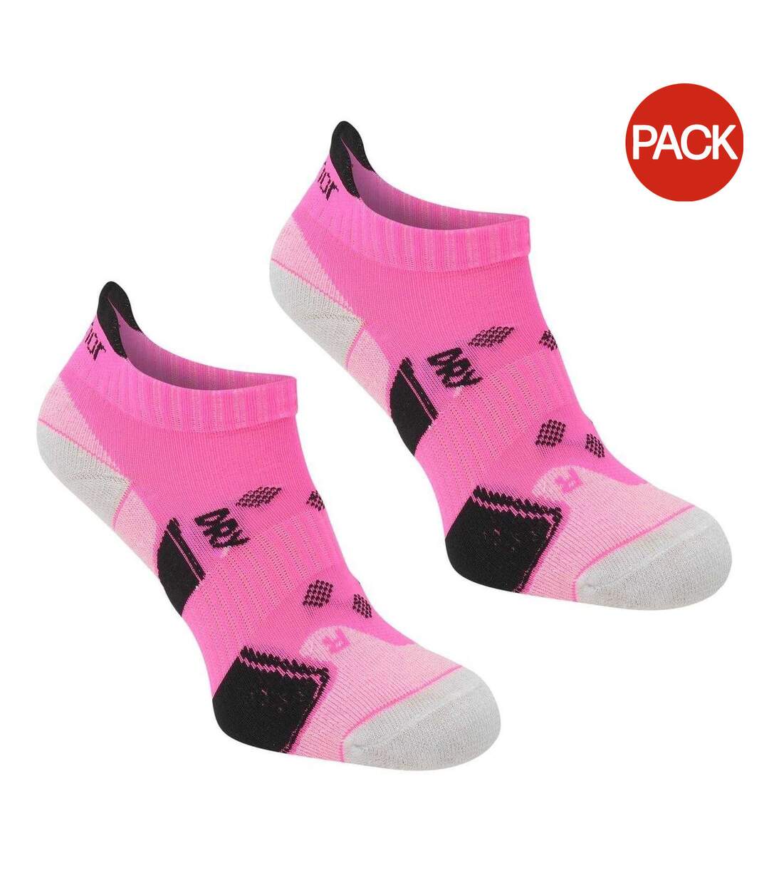 Lot De 2  Socquettes Femme Rose Vif Karrimor-1
