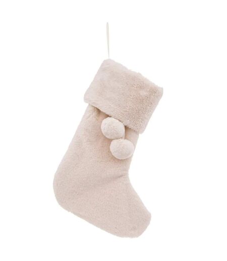 Botte de Noël Fourrure 45cm Blanc