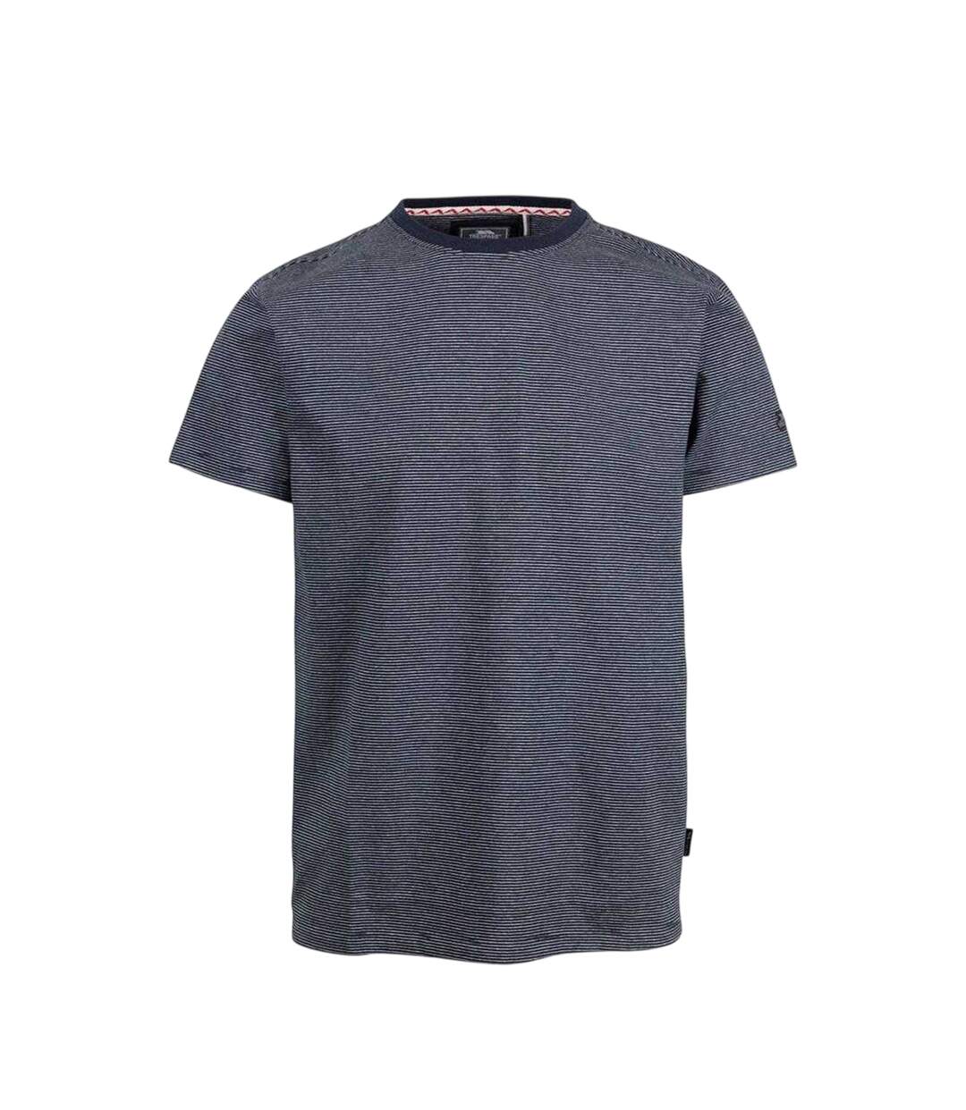 T-shirt Manches Courtes Motif/style À Rayures Homme Bleu Marine À Rayures Trespass-1