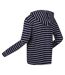 Womens/ladies Monsal Striped Hoodie Navy White Regatta-2