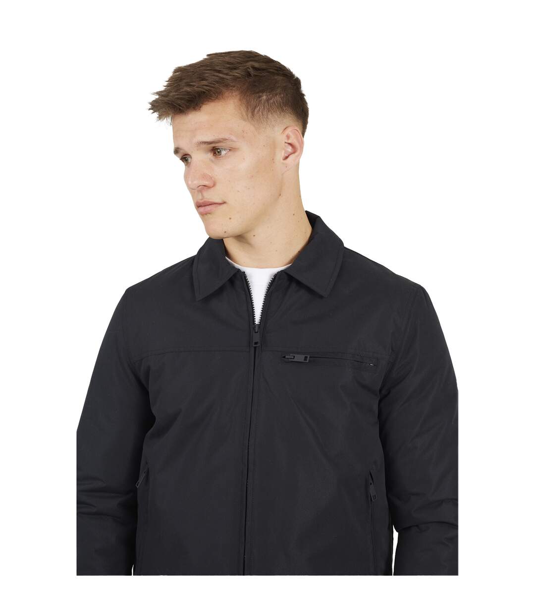 Blouson Harrington Divide Homme Noir Brave Soul-4