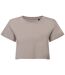 Womens/ladies  Crop Top Stone TriDri-1