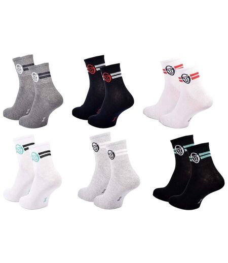 Chaussettes homme Sergio Tacchini Socquettes QUARTER Pack de 6 paires QUARTER TACCHINI Logo