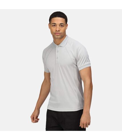 Regatta Hardwear Mens Coolweave Short Sleeve Polo Shirt (Silver Gray)