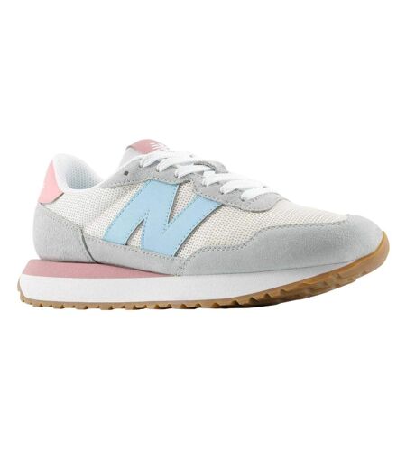 Womens/ladies 237 Classic Suede Trainers White Blue Pink New Balance