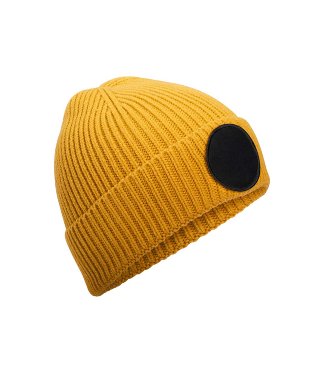 Bonnet Moutarde Noir Beechfield-1